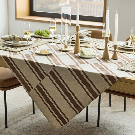 Cyber Clothing - Quincy Block Print Stripe Table Throw
