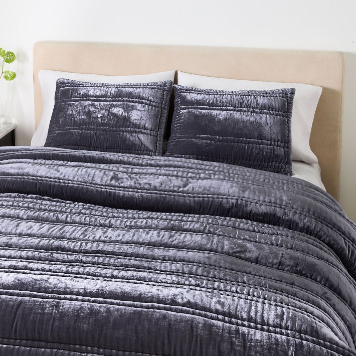 Cyber Clothing - Lush Velvet Linear Comforter & Shams