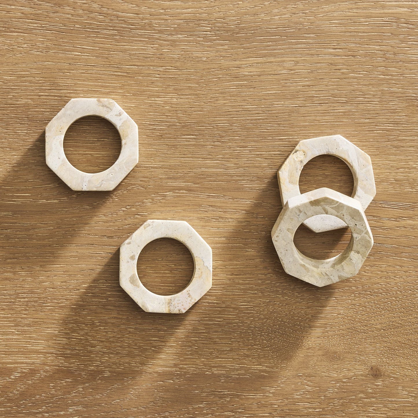 Cyber Clothing - Octagonal Stone Napkin Rings (Set Of 4)