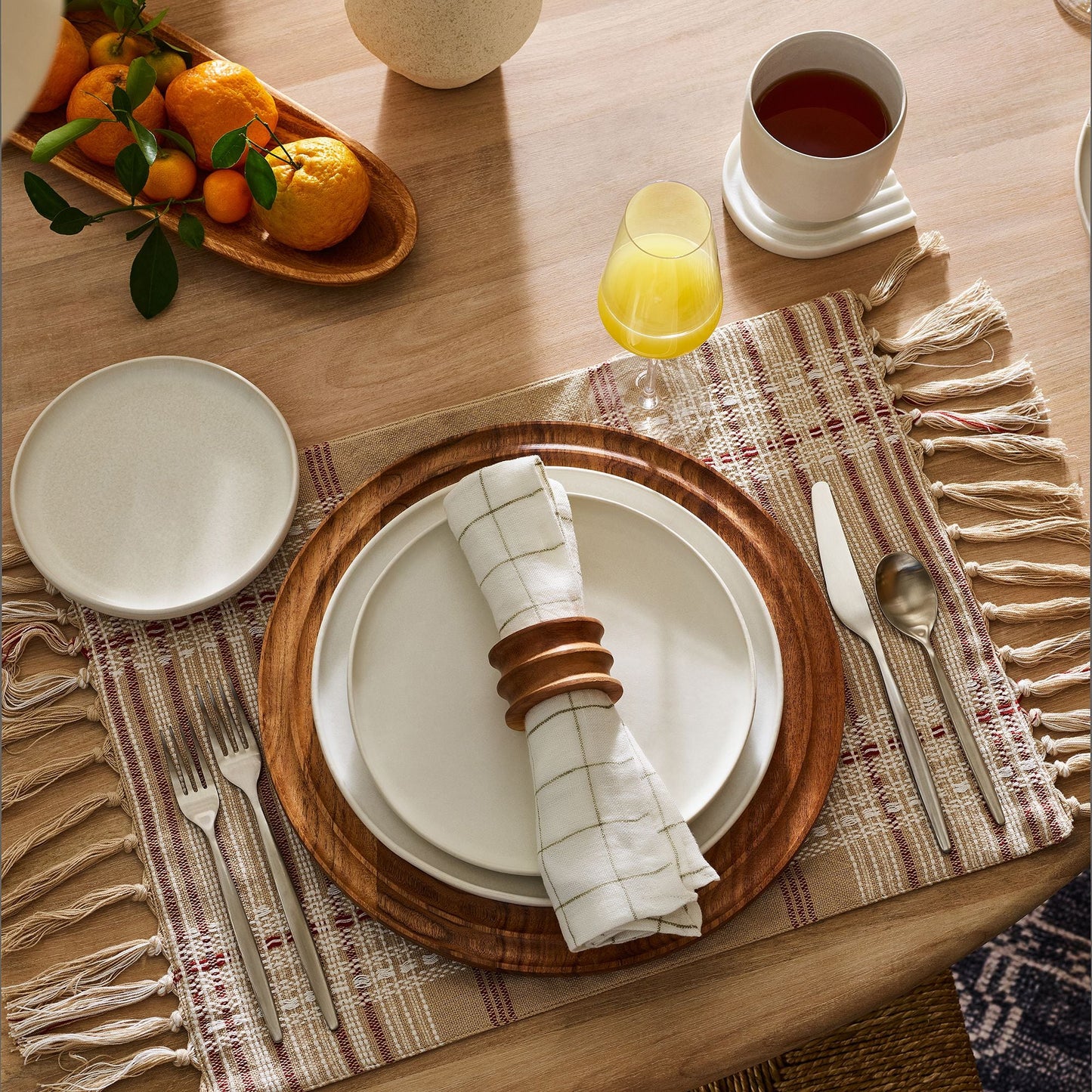 Cyber Clothing - Grooved Wood Napkin Ring Sets  (set of 4)